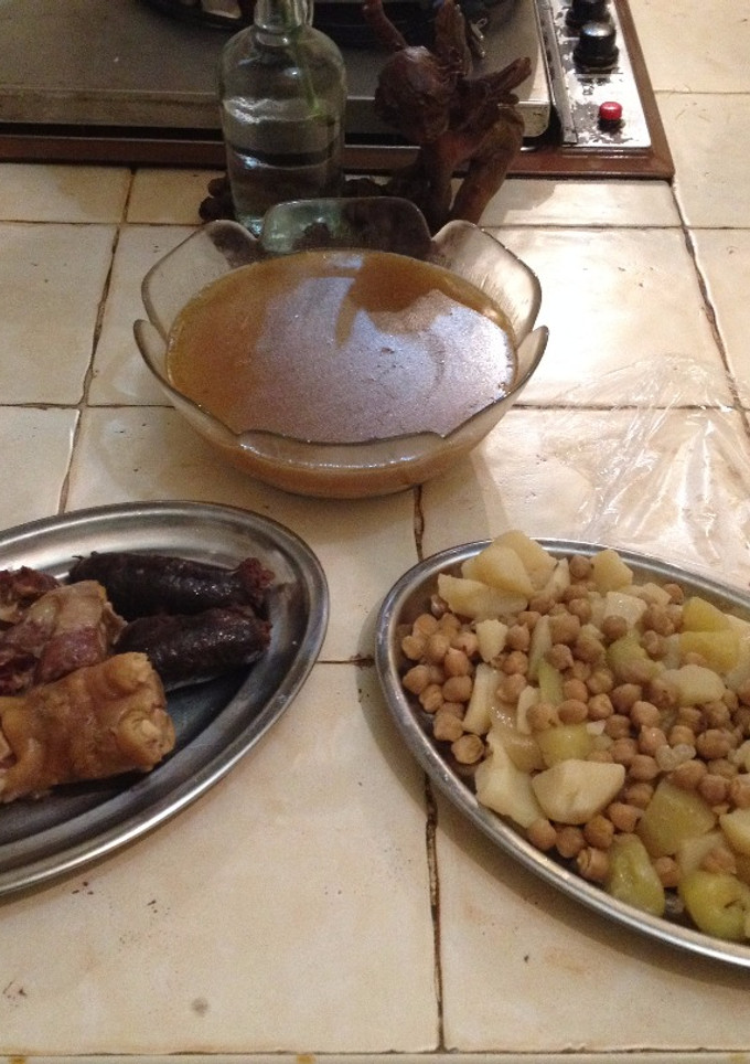 Una foto de Cocido rápido con restos de la nevera