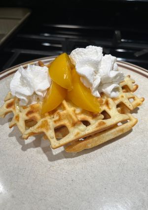 A picture of Peach Waffles.