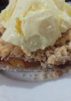 Una foto de Tarta de manzana con crumble