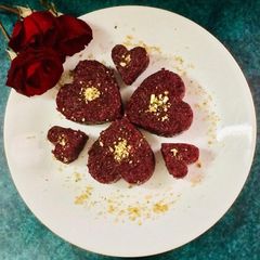 A picture of Sugar free beetroot halwa.