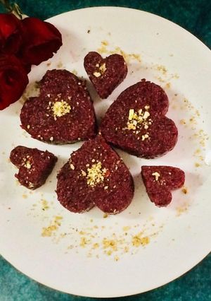 A picture of Sugar free beetroot halwa.