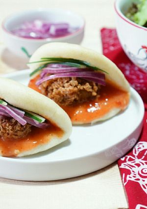 Foto resep Spicy Chicken Pao Sandwich