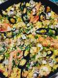 Paella mista 🥘🇪🇸🦐🦑🐔🍅🧅🧄🌶🍋!