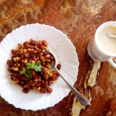 A picture of Pan fried githeri.