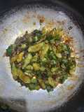 Tumis cabe ijo muda & daun bawang