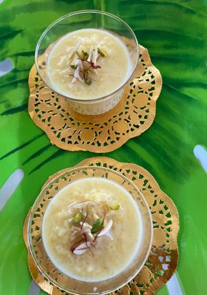 A picture of Rice pudding/Kheer in instant pot.