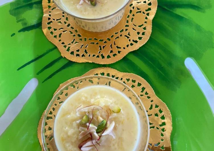 Recipe of Quick Rice pudding/Kheer in instant pot