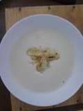 Crema templada de maíz y leche de coco