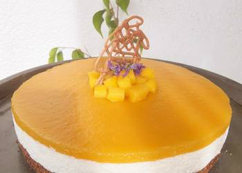 Easiest Way to Make Tasty Lactose Free Mango Cheesecake