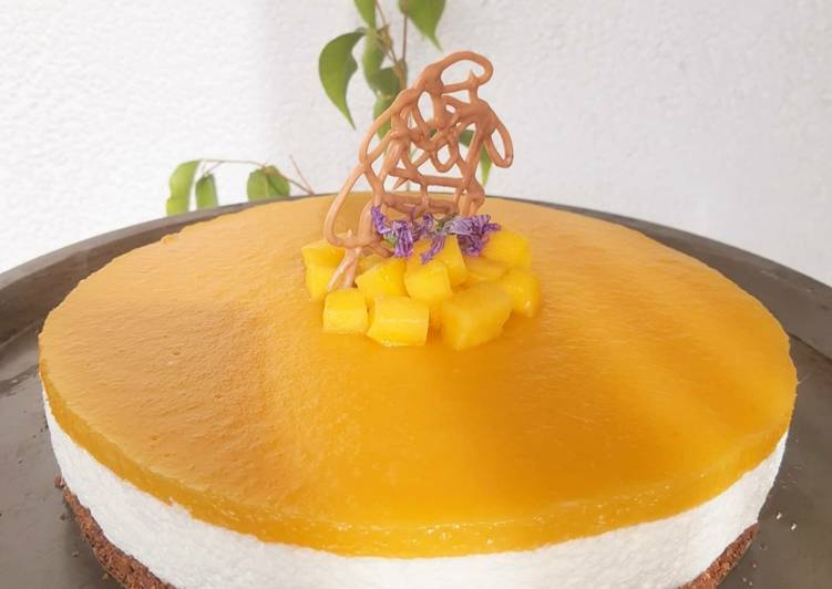 Recipe of Perfect Lactose Free Mango Cheesecake