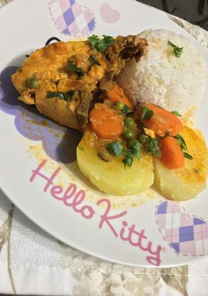 Una foto de Pollo al Vino al Estilo Peruano