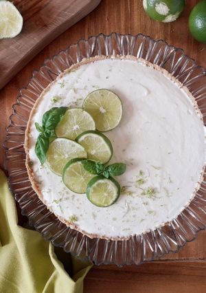 Foto di Cheesecake lime e basilico, senza glutine