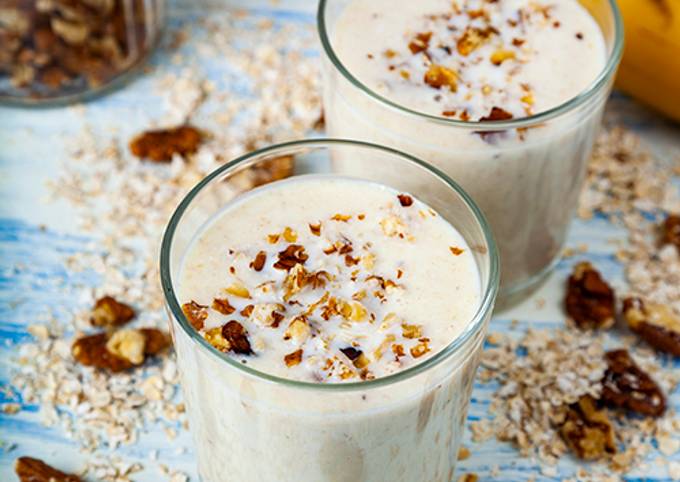 Смузи с бананом и овсянкой. Отменный завтрак или перекус