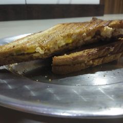 A picture of Mexican corn sandwich.