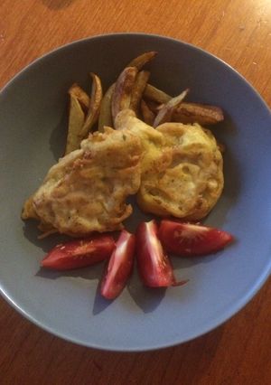 Tempura bundás pulykamell, virsli recept fotója