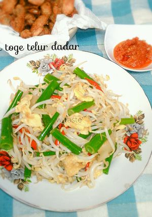 Foto resep Cah toge telur dadar
