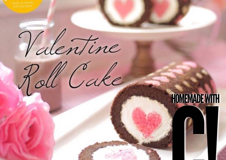 Homemade Valentines Roll Cake
