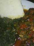 Sossy soya served with ugali and kales
