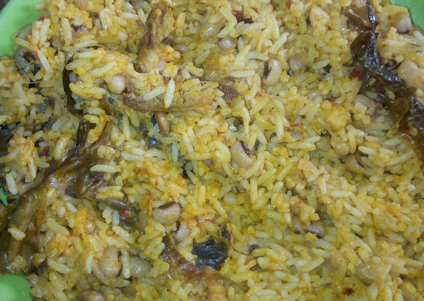 Jollof rice and beans