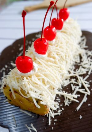 Foto resep 🍒Rollcake vanila keju