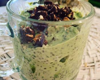 Without Fail Serving Recipe Matcha Chia Seed Chocolate Pudding Delicious Steady