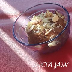 Wheat Flour and Besan Halwa A picture of Wheat Flour and Besan Halwa.