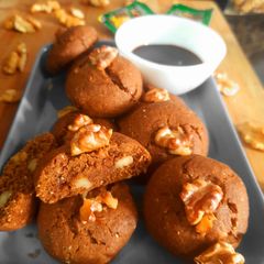 Coffee walnut vegan cookies A picture of Coffee walnut vegan cookies.