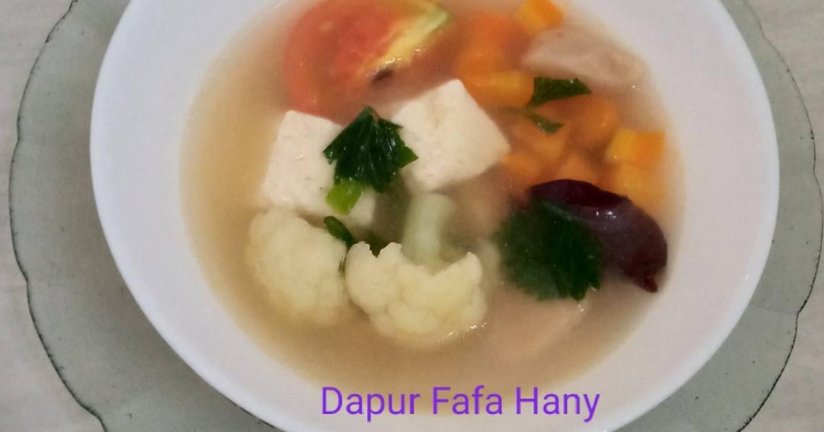 Resep Sup Tahu Sutra Yummy Oleh Fafa Hany Cookpad