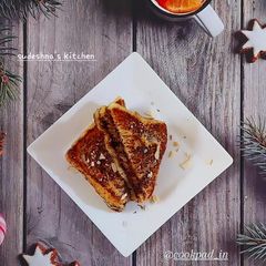 A picture of Nutella Milk Toast.