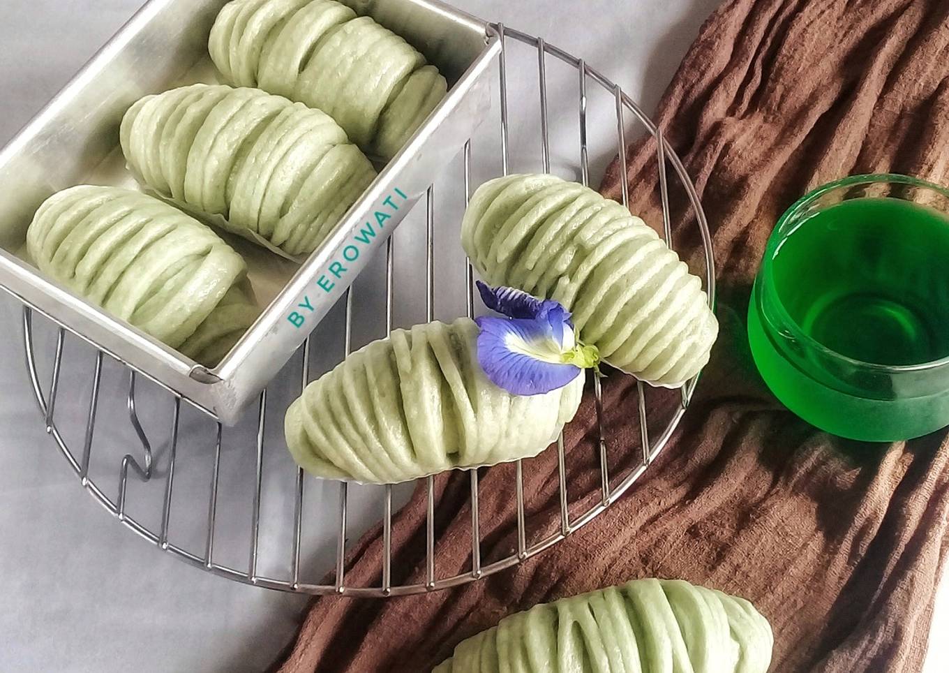Wool Roll Butterfly Pea Pao