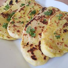 A picture of Naan bread.