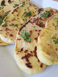 A picture of Naan bread.
