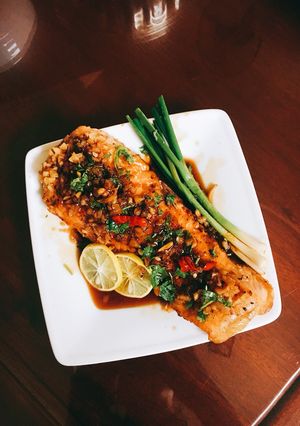 Hình của món Cá hồi bơ tỏi sốt teriyaki 🍣😋.