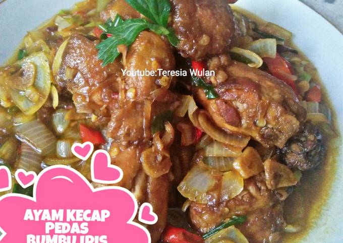Cara Membuat Ayam Kecap Pedas Bumbu Iris Enak