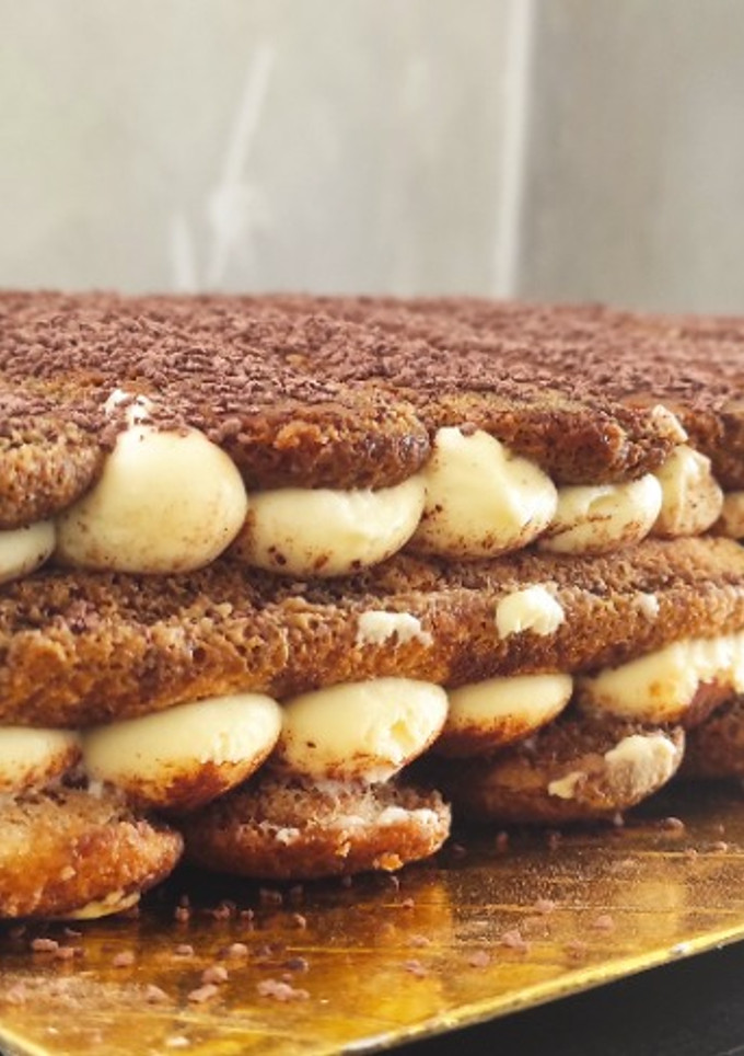 Una foto de Tiramisú con Mascarpone y sin huevo ❣️