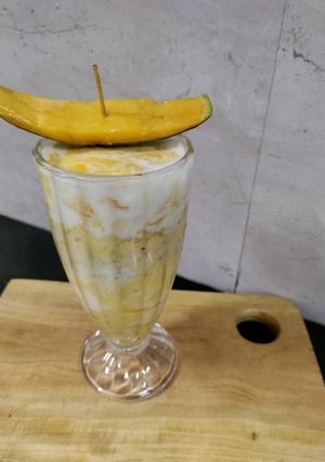 A picture of Creamy Mango Pudding(Langra mango).