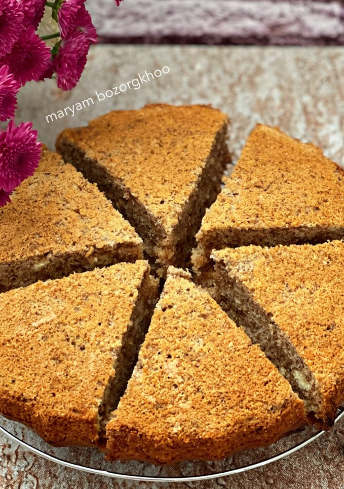 عکسی از دستور کیک گردویی