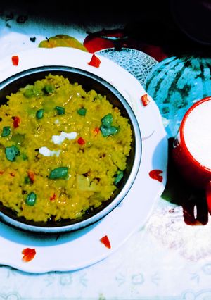 A picture of Ayurvedic Detox Satvik vegetable Khichdi is One pot meal for immunity and fitness.