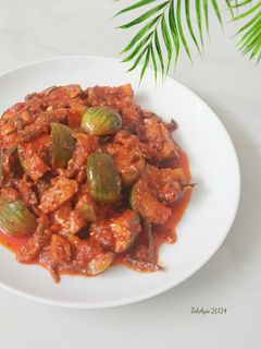 Foto resep Terong tempe teri balado