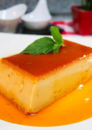 Una foto de Flan de caramelo