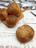 Pan de hamburguesa semi integral