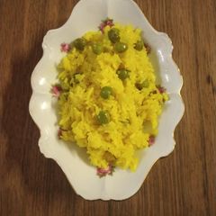A picture of Peas Pulao In Pressure Cooker.