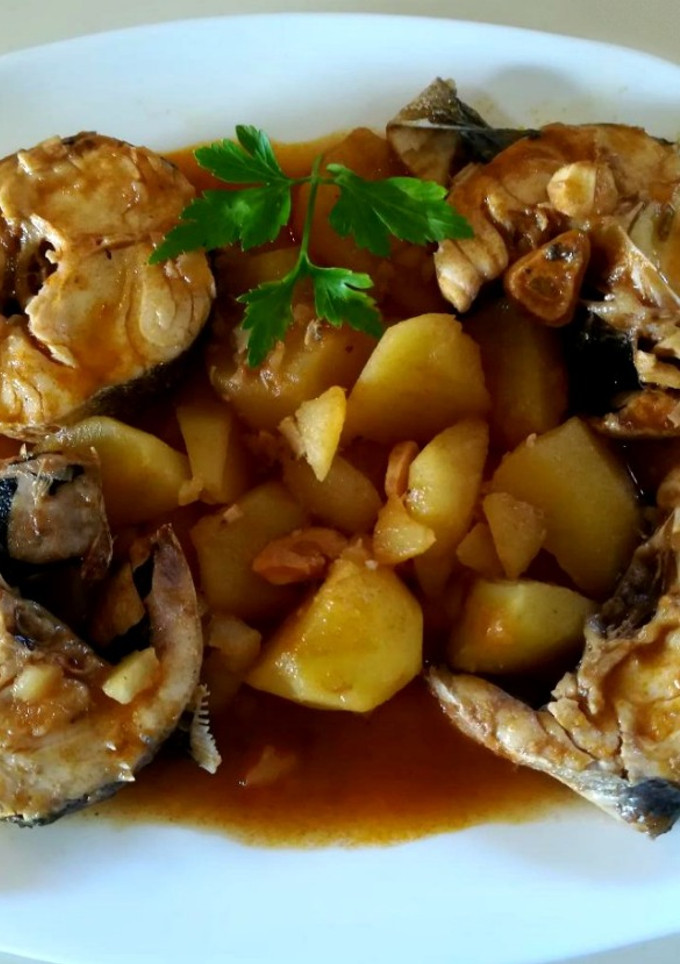Una foto de Merluza a la gallega