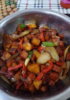 Foto resep Daging maling tumis kentang #nonhalal