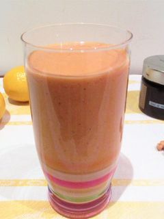Una foto de Batido de boniato asado con miel de mil flores y vainilla