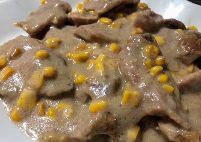 Steps to Prepare Speedy Beef w/ Corn &amp; Cream of Mushroom