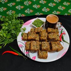 A picture of Kothambir vadi (Maharashtrian snack).