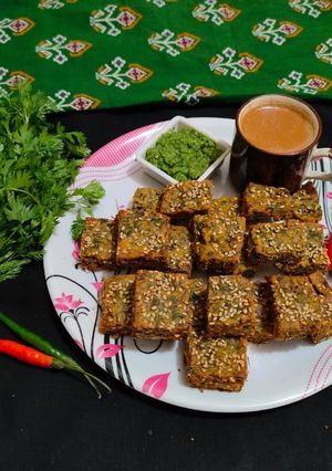 A picture of Kothambir vadi (Maharashtrian snack).