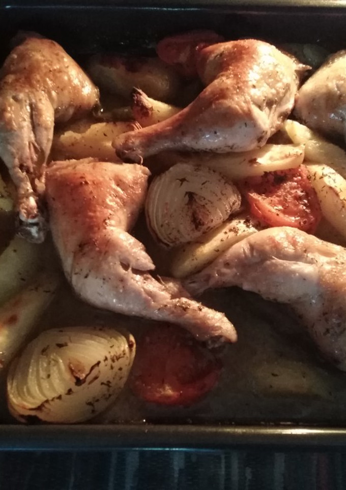 Una foto de Pollo al horno con patatas