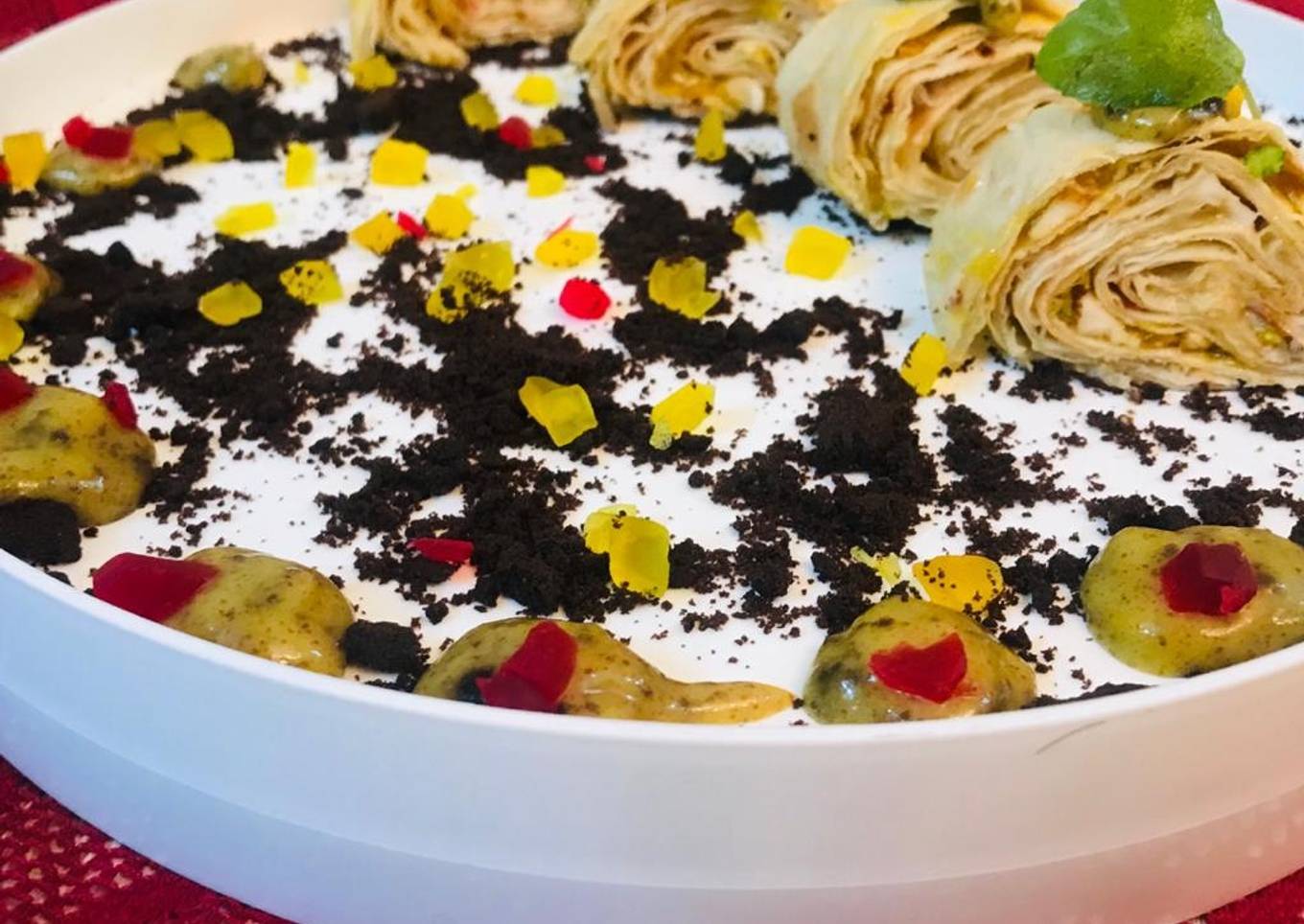 Turkish flatbread wrapped Indian style